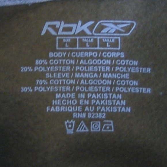 Reebok Sweatshirt 3 Pieces Hoodie Tee & Cinch Bag - Picture 8 of 11